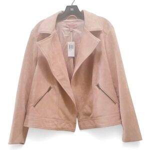 PHILOSOPHY Republic Clothing Moto Faux Suede Jacket - Size XL